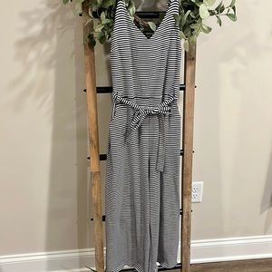 Monteau navy blue & cream romper